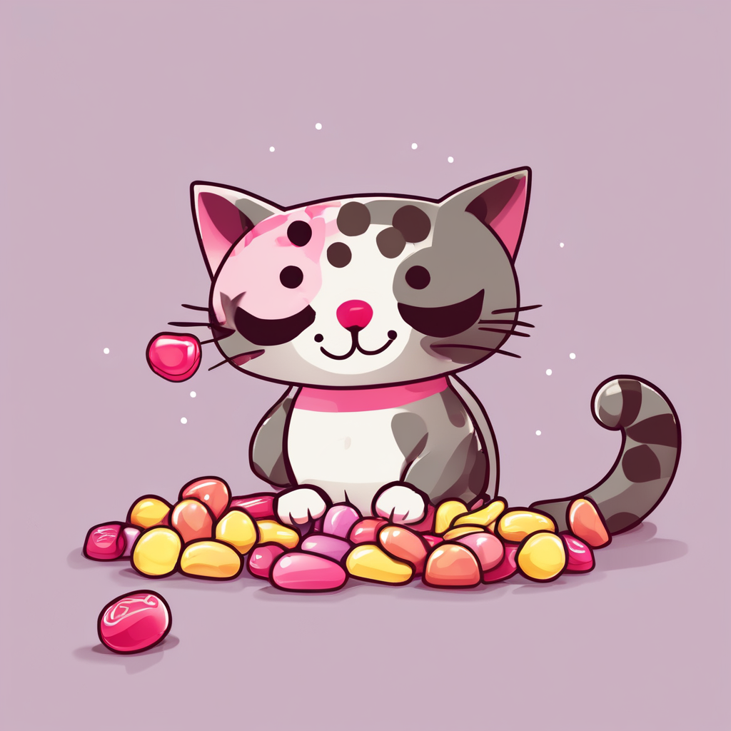 Gatito comiendo chuches