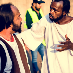 man asking Jesus for mercy
