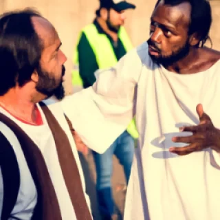 man asking Jesus for mercy