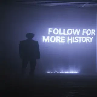 Time-lapse of room fading into blurred streaks of past and future, ghostly silhouette dissolving into light, text forming in drifting particles: FOLLOW FOR MORE HISTORY, cosmic dust aesthetic, cinematic fade to black, IMAX detail, 9:16 vertical.